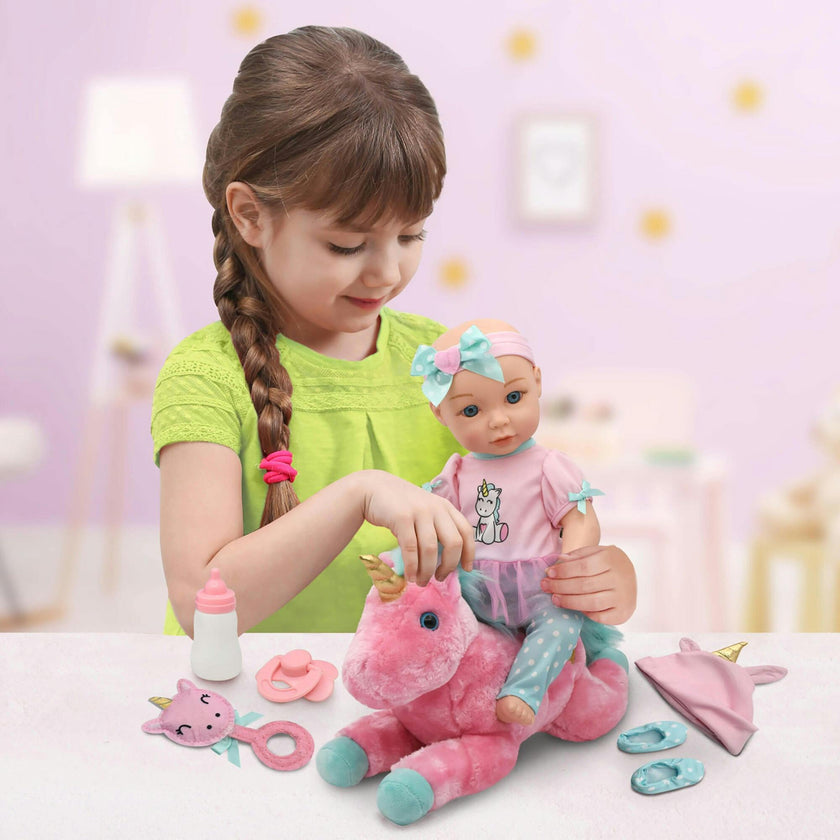 Little Darlings: 15" Hop On Baby Set -
