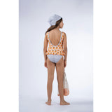 Oranges Print & Dots Swimsuit, Multi