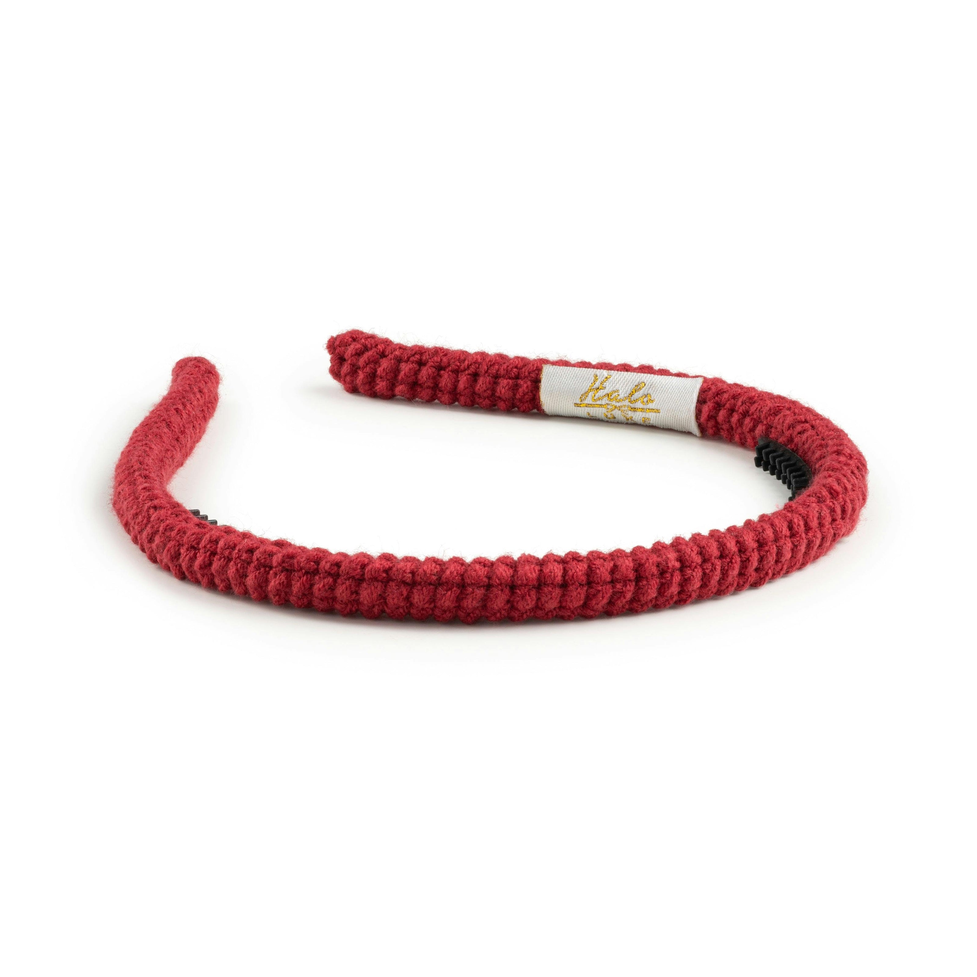 Halo Luxe Juliana Textured Knit Headband - Red