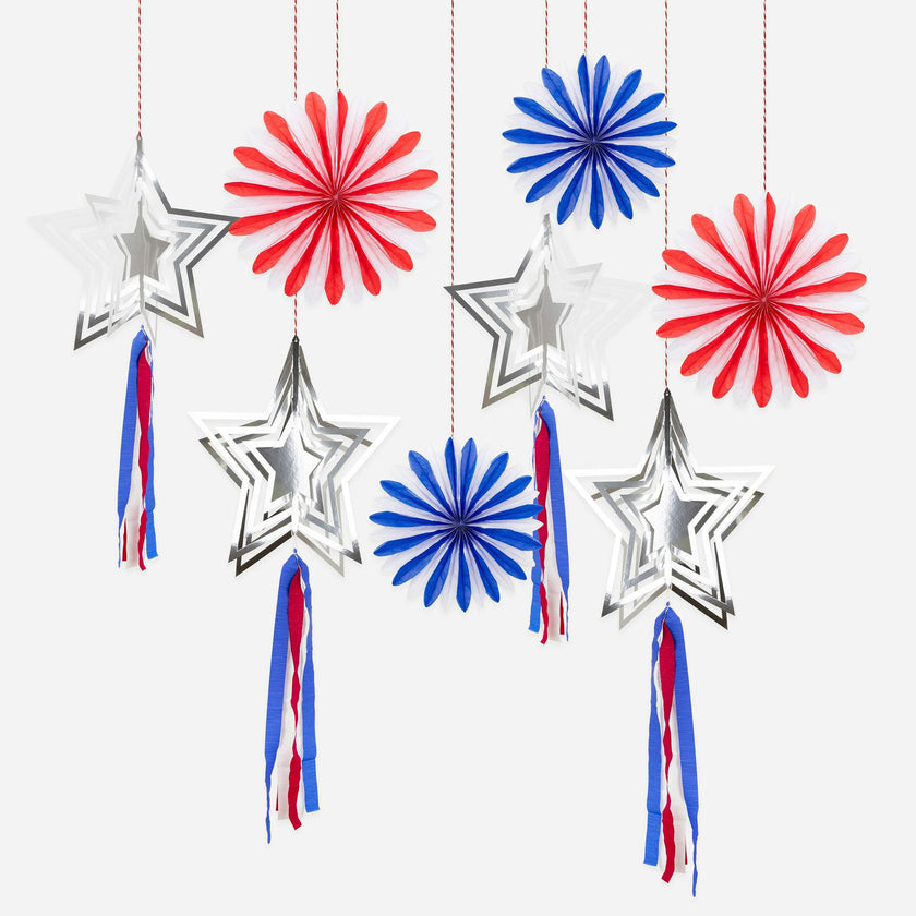 Stars & Stripes Hanging Decorations