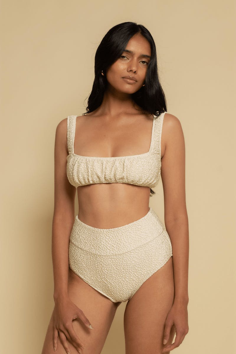 Added Coverage High Rise Bikini Bottom