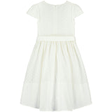 Florence Embroidered Cotton Bow Girls Occasion Dress