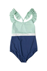 Coco One Piece Swimsuit Spaceblue and mint