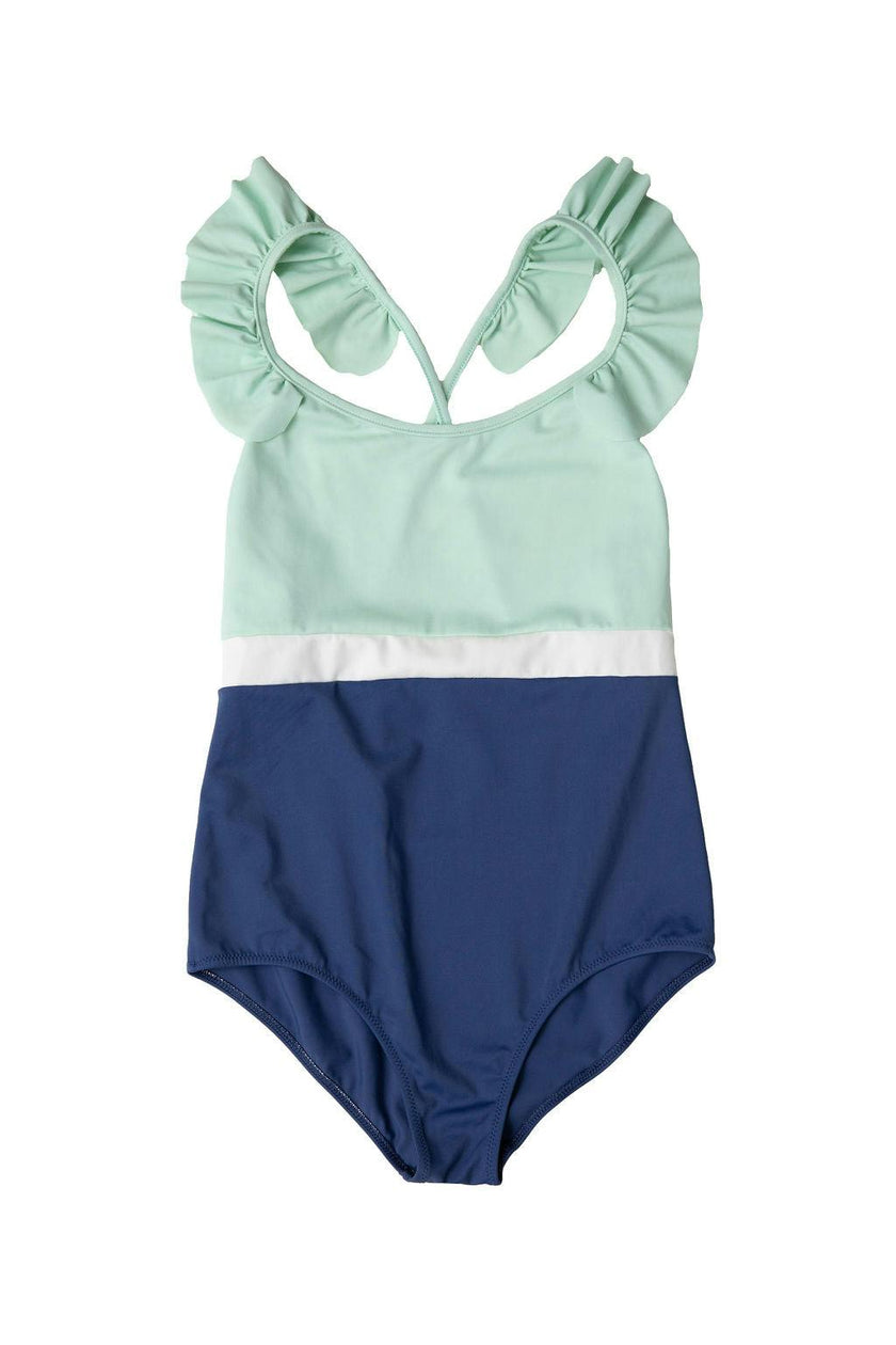 Coco One Piece Swimsuit Spaceblue and mint