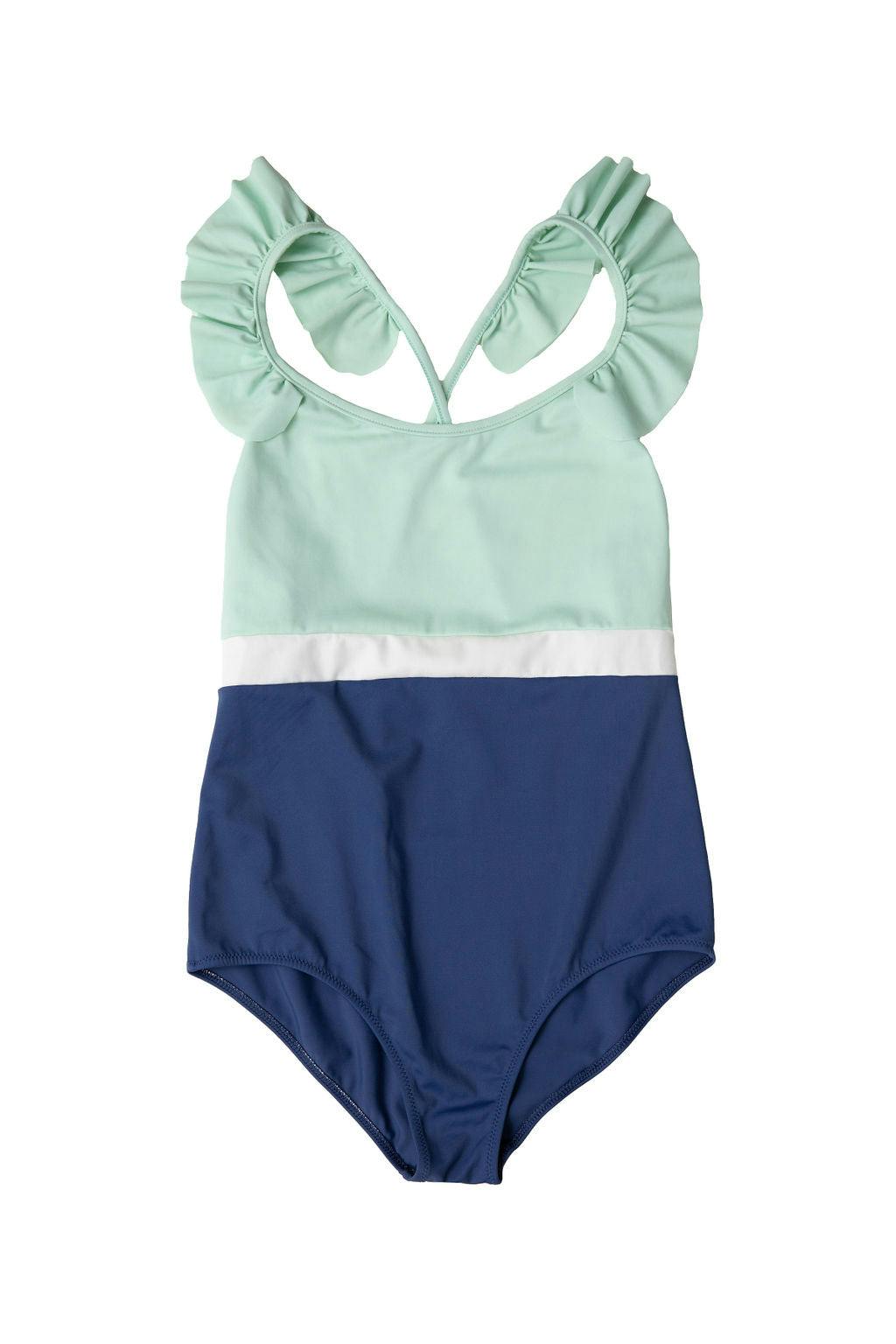 Coco One Piece Swimsuit Spaceblue and mint