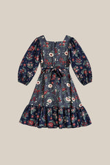 Mini Soleil Dress in Navy Etched Bloom