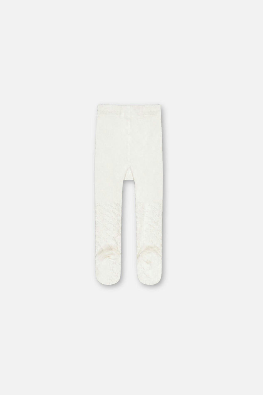 Baby Knit Textured Tights Off-White