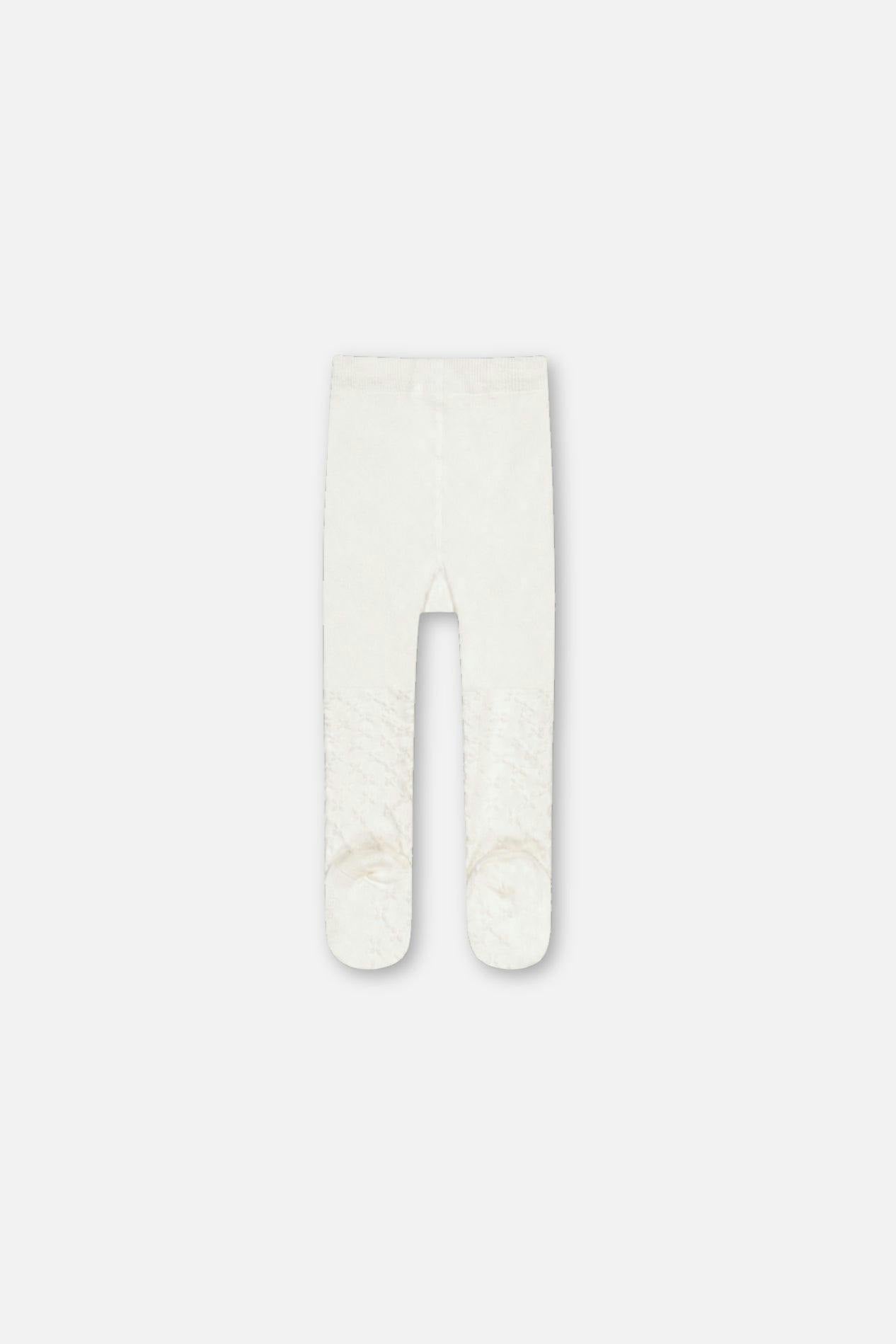 Baby Knit Textured Tights Off-White
