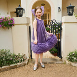 Purple Serenata Glitter Tulle Dress