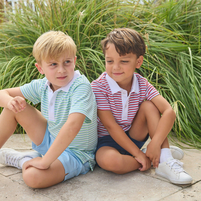Short Sleeve Polo - Americana Stripe