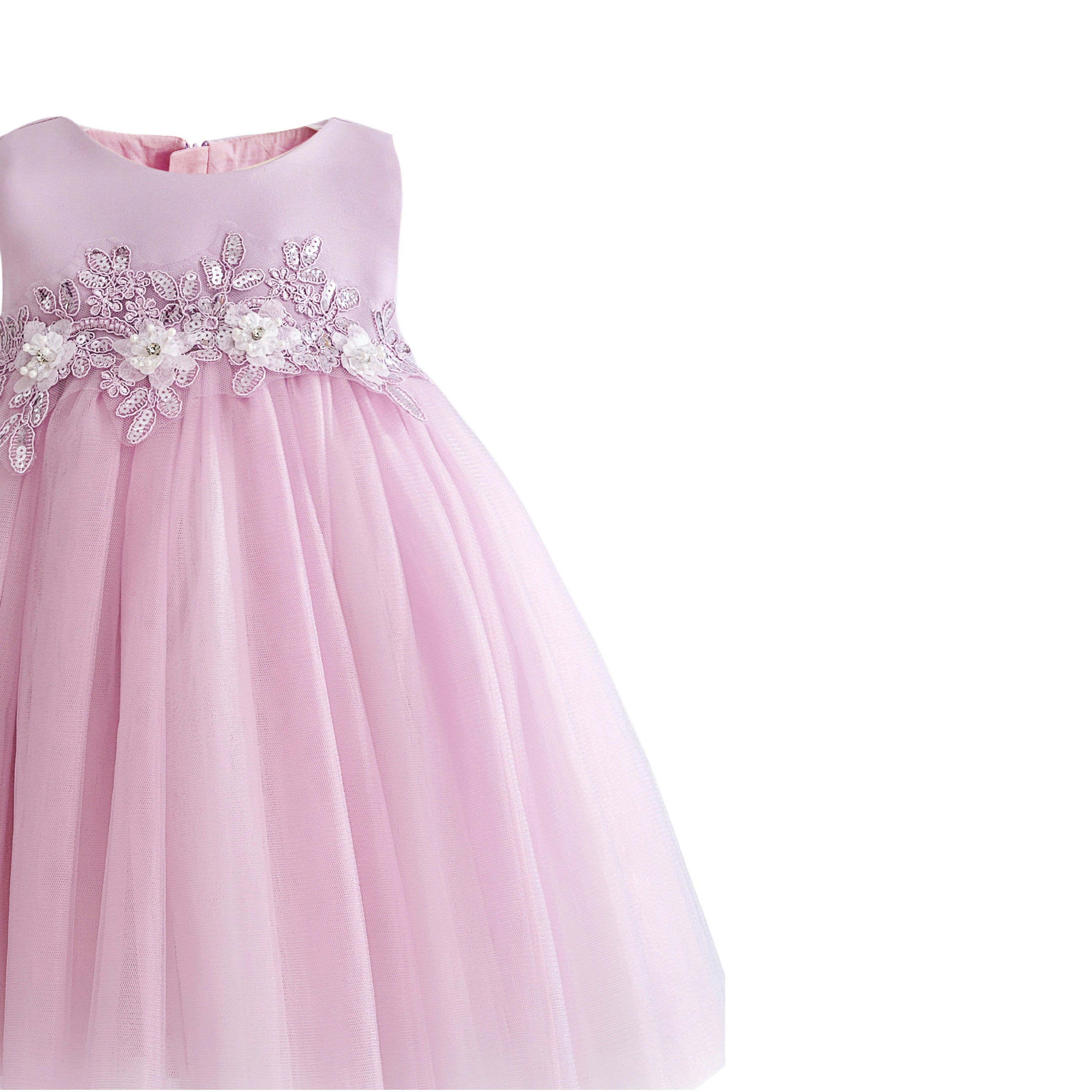 Purple Zinara Ribbon Bloom Gown