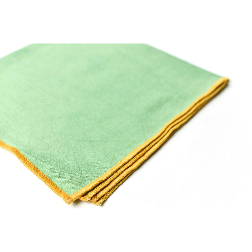 Color Block Sage and Brass Napkin