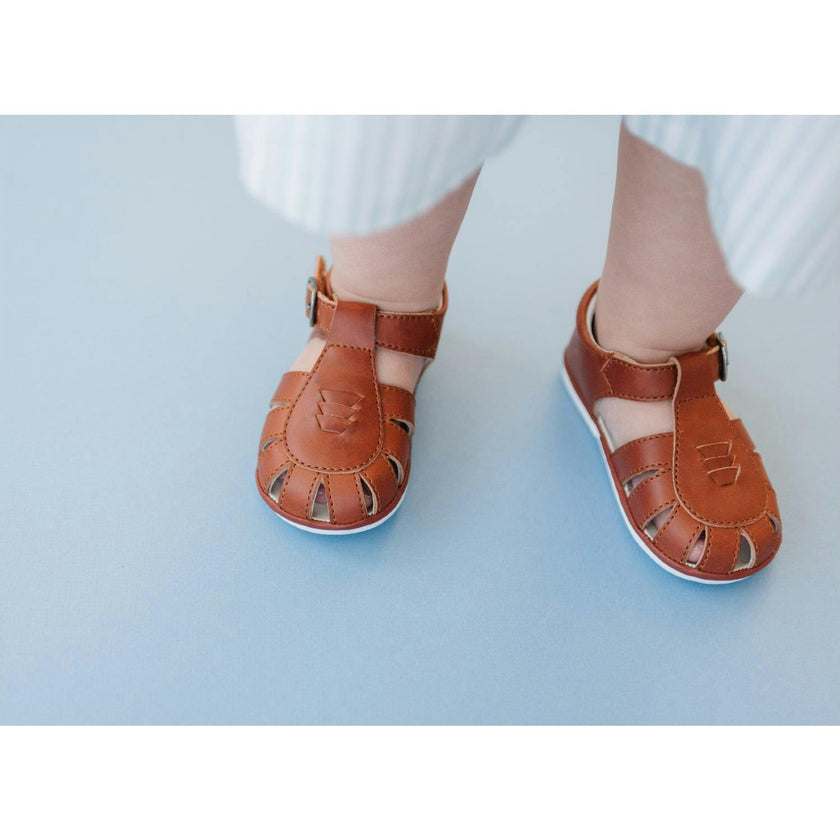 Henry Caged Leather Sandal (Baby)