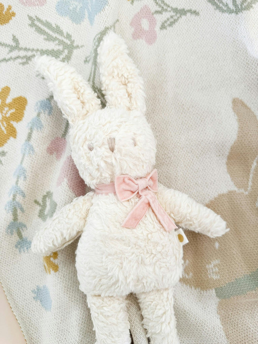 Pastel Bunny Blanket and Plush Toy Blush Gift Set