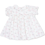 Dainty Buds and Bows - Smocked Dress Set and Headband