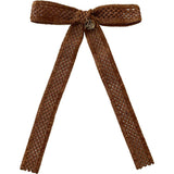 Della Chenille Lace Bow Long Tail Clip