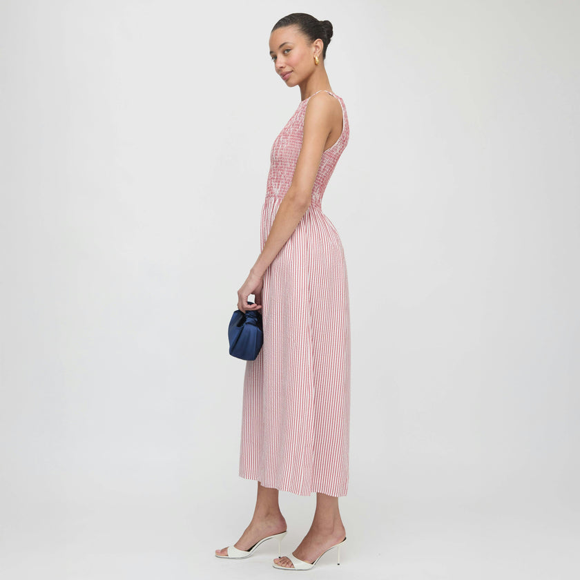 The Cosima Nap Dress - Red Ticking Stripe