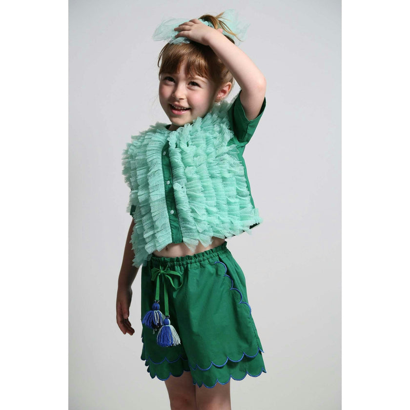 TOULA TIERED RUFFLE BLOUSE