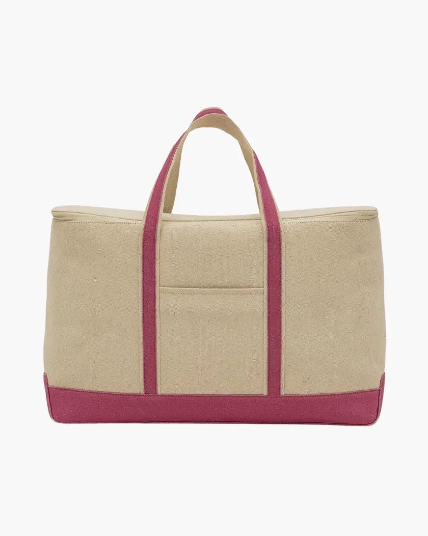 Insulated Soft-Shell Cooler Tote, Pink Canvas