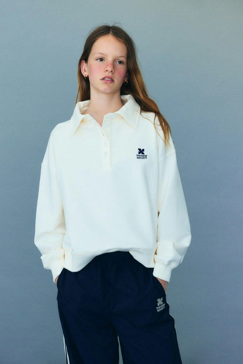 TNS Logo Teen Polo Ecru