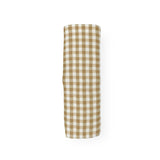 Stretch Knit Swaddle Blanket - Cinnamon Gingham