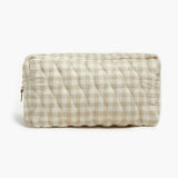 Gingham Toiletry Zipper Pouch, Prints