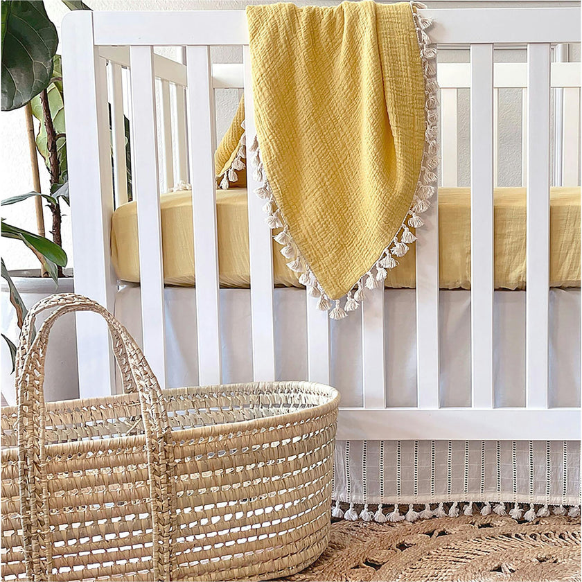 6 Layer Muslin Blanket Ochre