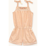 Jumpsuits Grace With Cross-Stitch Embroidery In Limoncello Gingham, Yellow
