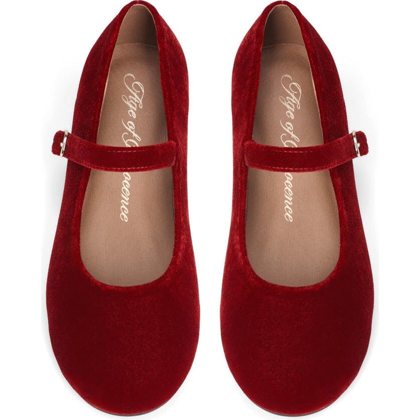 Sabine Velvet Wide Strap Round Toe Mary Jane Pumps