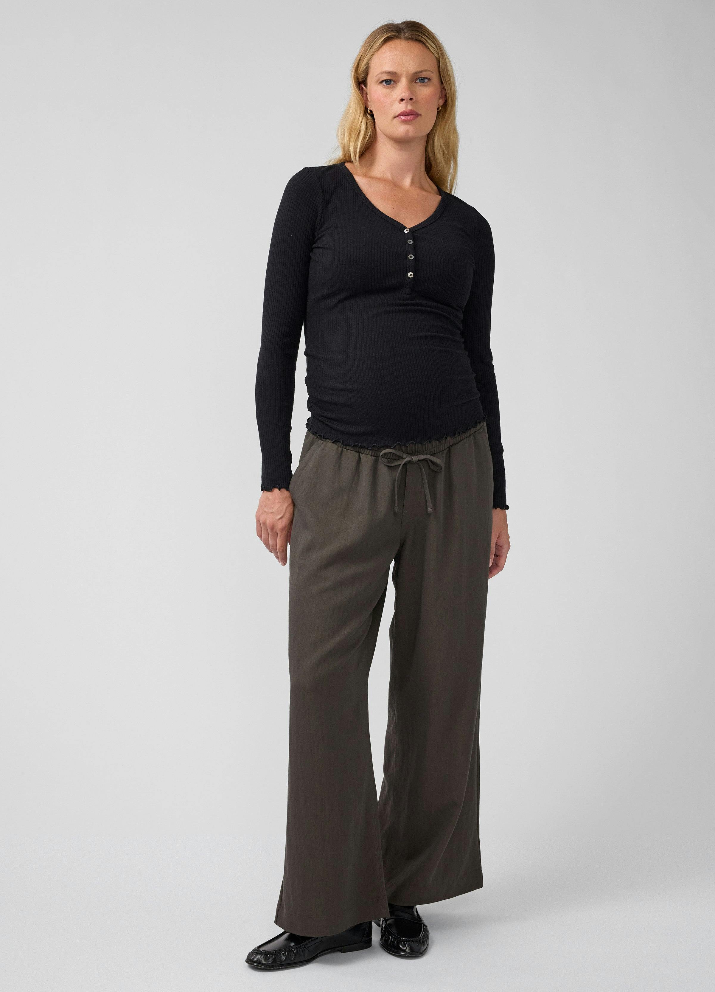 Over Belly Wide Leg Maternity Pant