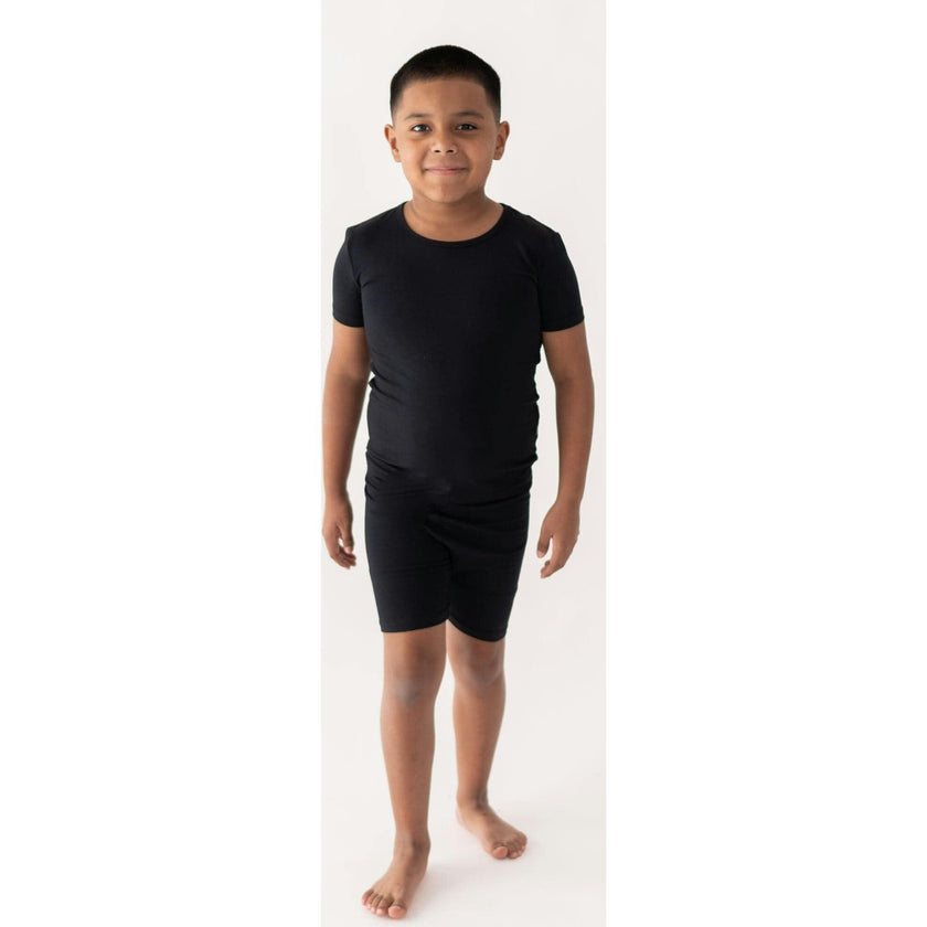 Short Sleeve Toddler Pajama Set, Slate
