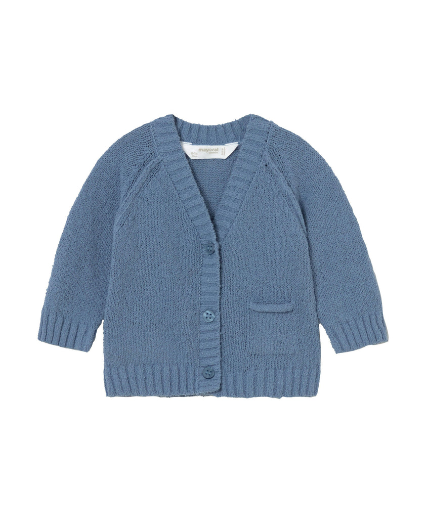 Blue Knitted Baby Cardigan