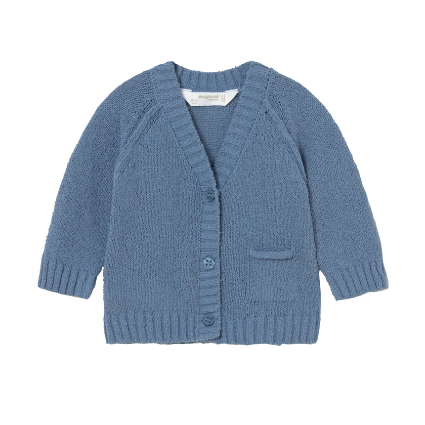 Blue Knitted Baby Cardigan