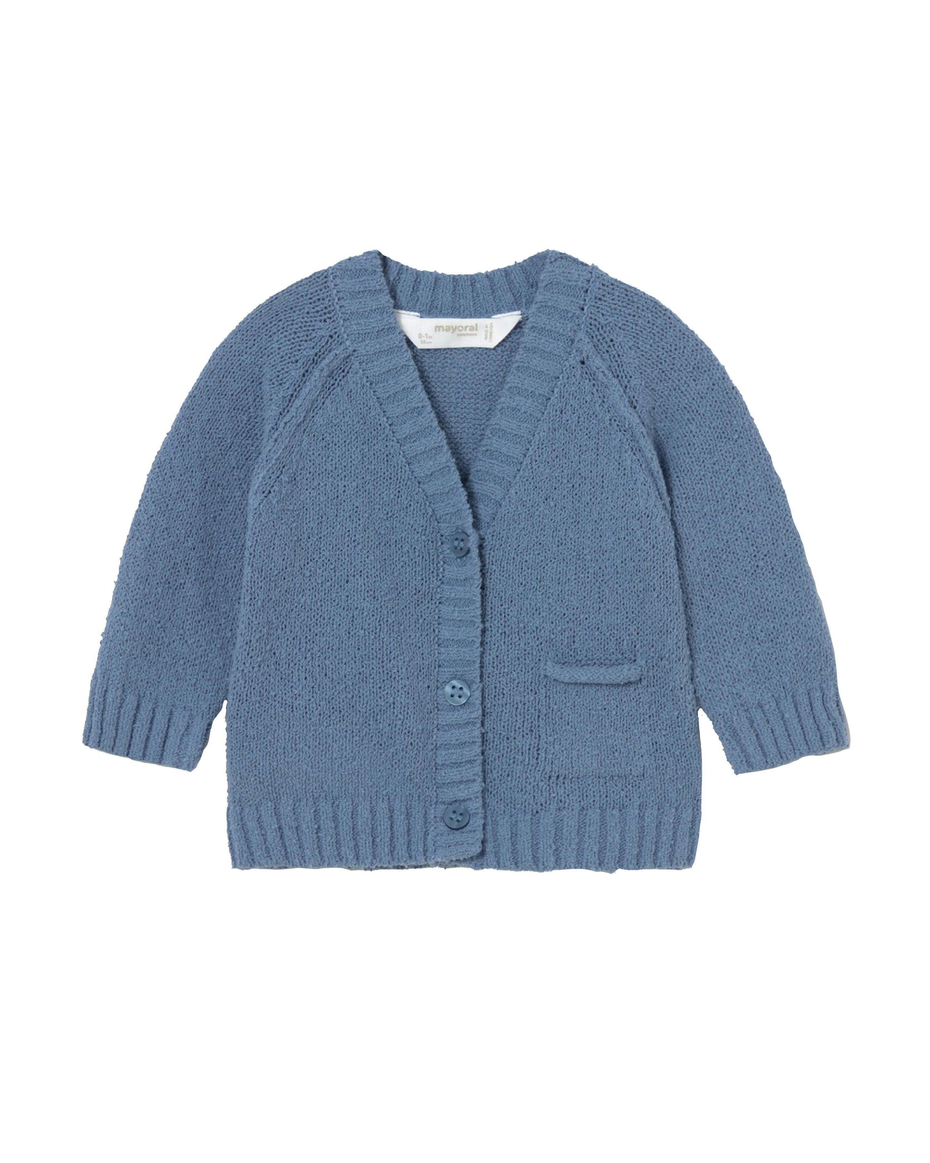 Blue Knitted Baby Cardigan