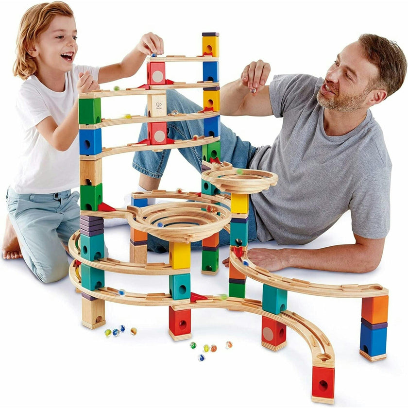 Quadrilla Wooden Marble Run Construction