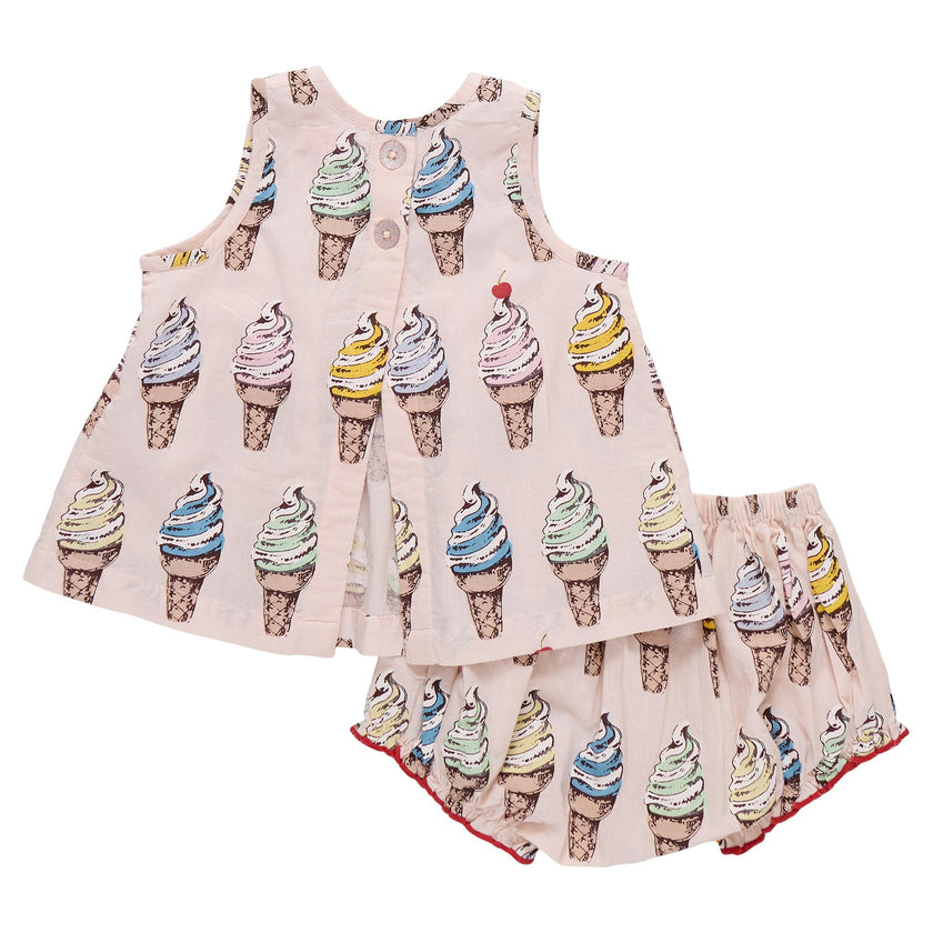 Baby Girls Jaipur 2-PC Set - Pink Soft Serve