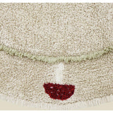 Chanterelle & Morel Mushrooms Round Washable Rug
