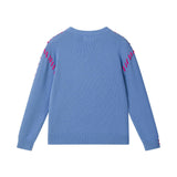 Tween (7-18) Girls Sweater | Pink Blanket Stitch