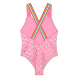 Pink Heart Print Swimsuit