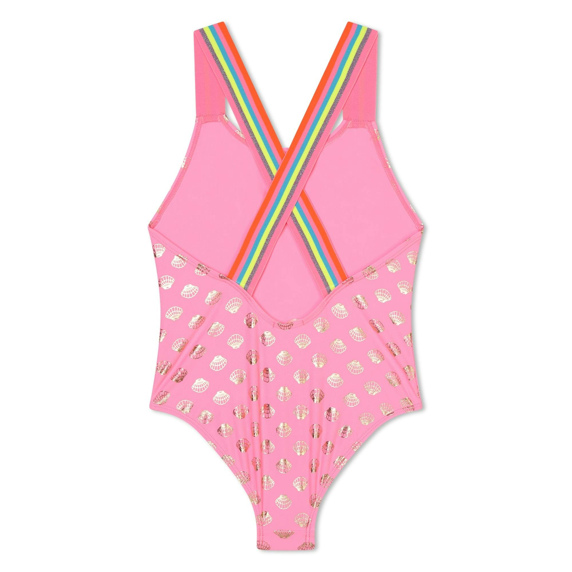 Pink Heart Print Swimsuit