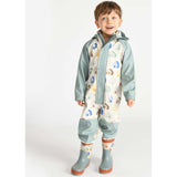 House Print Rain Coverall Jumpsuit