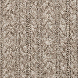 Men's Organic Half Zip Cable Pullover Sweater, Brown