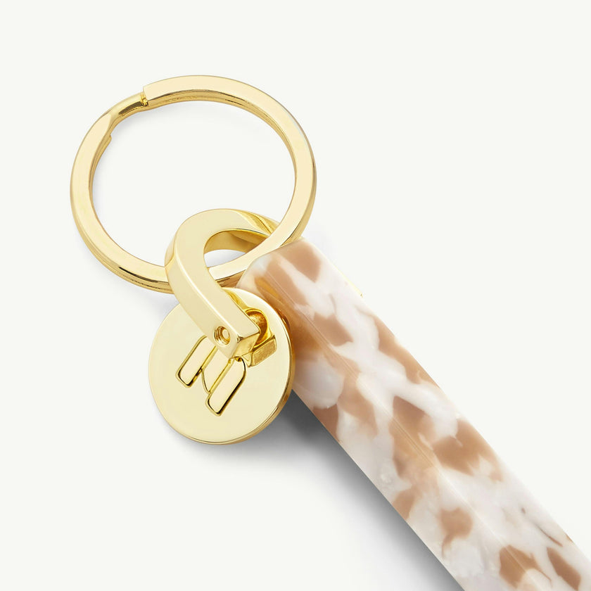 Bar Handmade Gold Plated Keychain