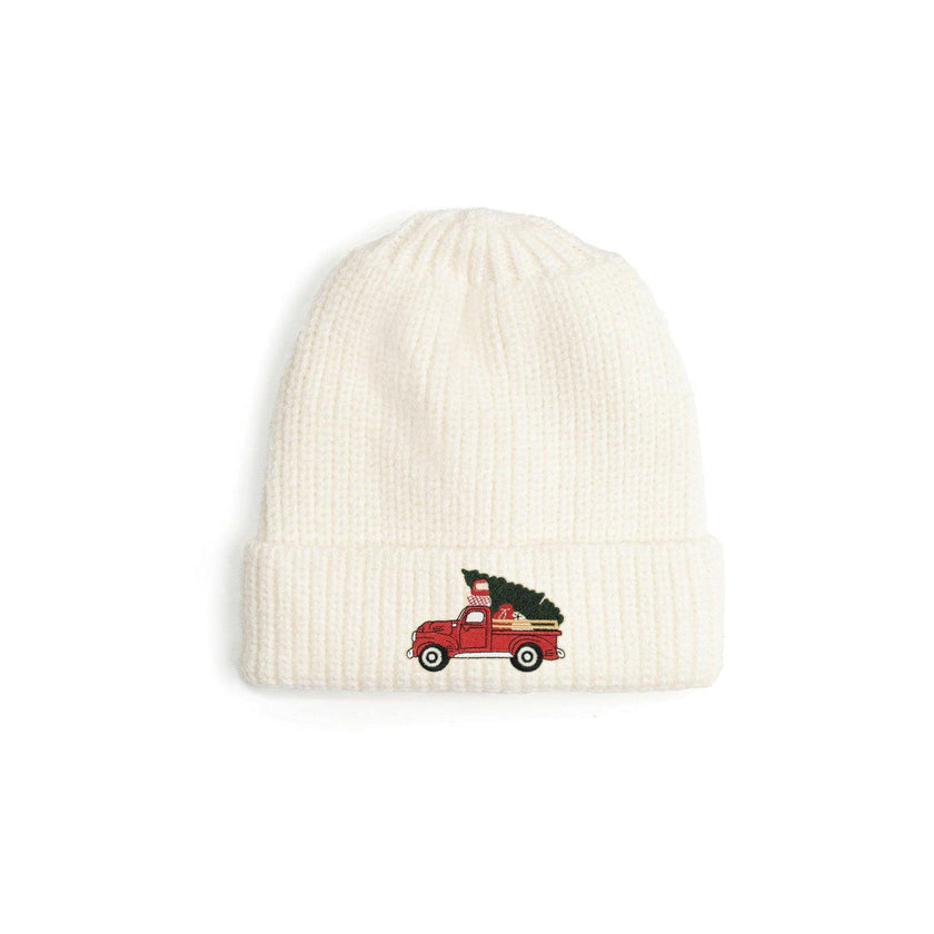 Christmas Truck Patch Beanie