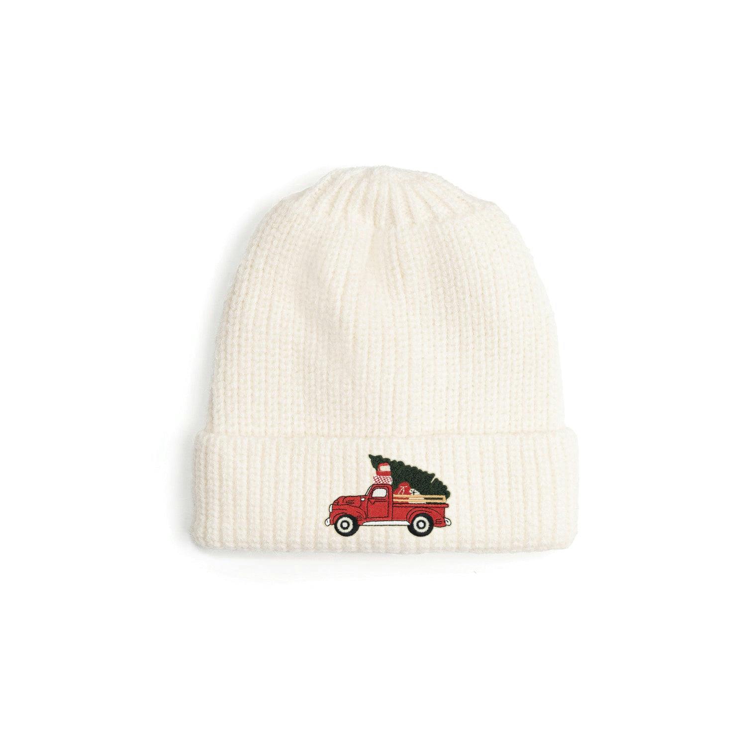 Christmas Truck Patch Beanie
