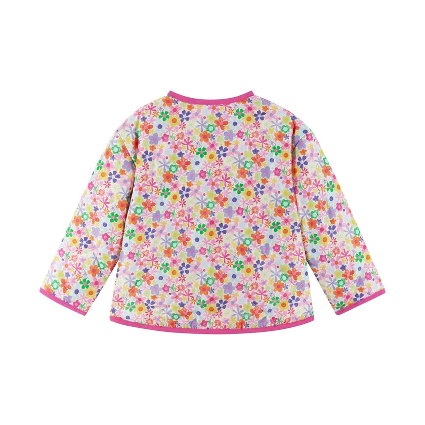 Girls Cream Bomber | Floral Print
