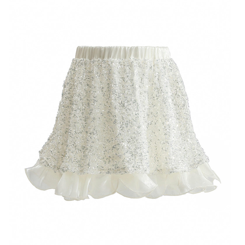 Ivory Althea Glitter Ruffle Skirt Set