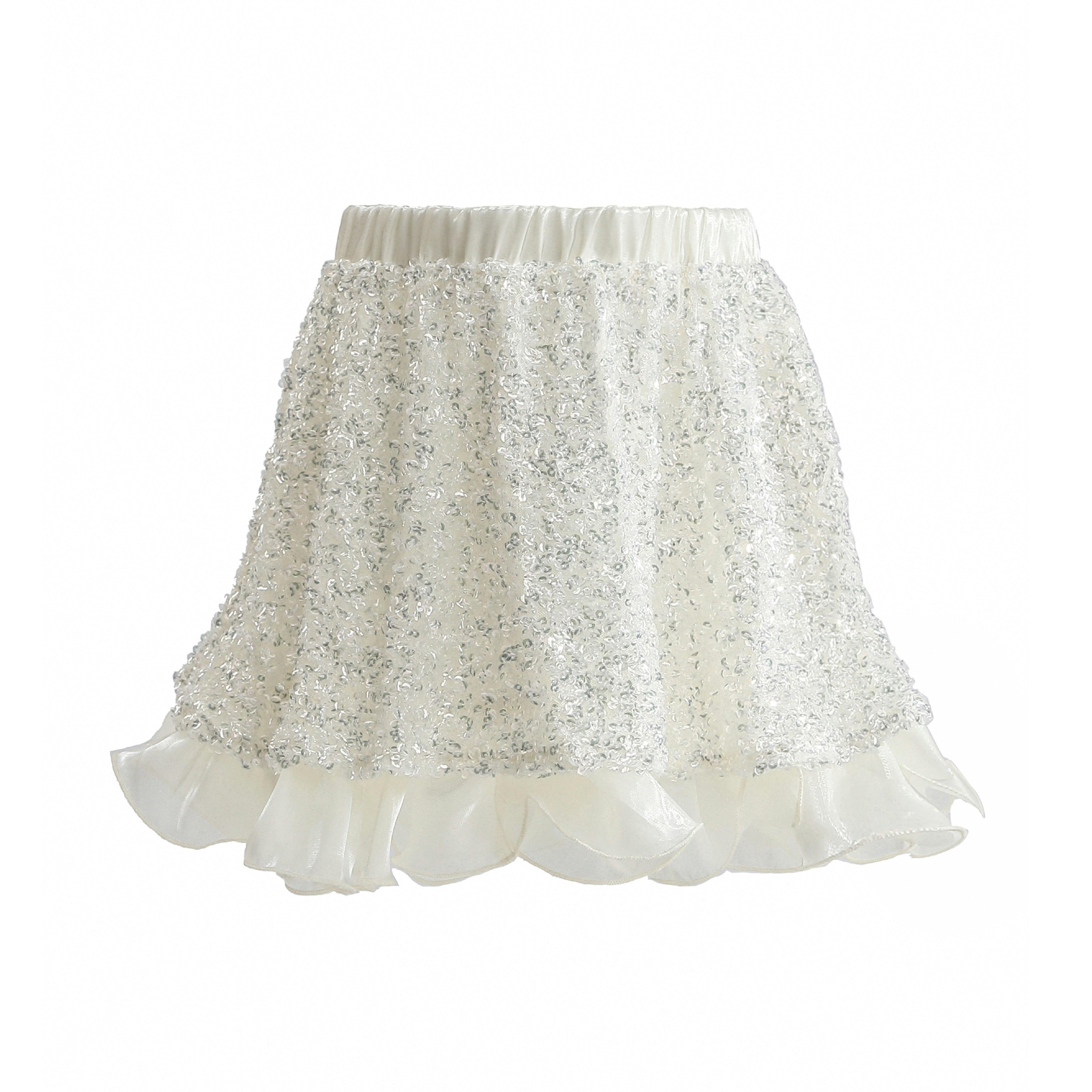 Ivory Althea Glitter Ruffle Skirt Set