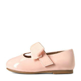 Yael Glossy Leather Velvet Bow T-Bar Strap Shoes