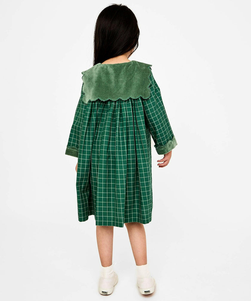 Gigi Dress, Green Holiday Plaid